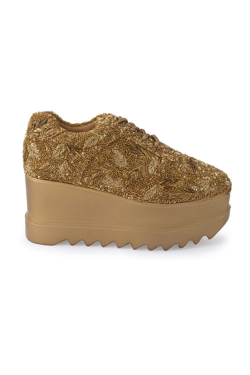Stay Golden Wedge Sneakers