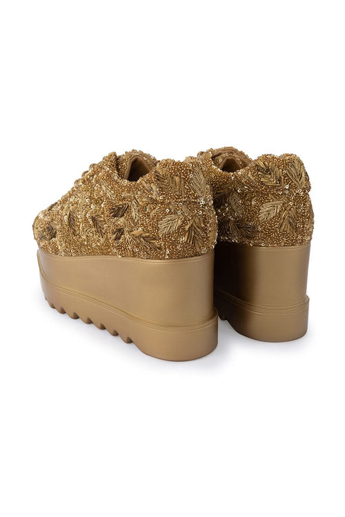 Stay Golden Wedge Sneakers