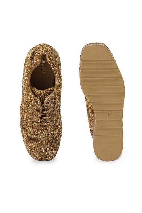 Stay Golden Wedge Sneakers