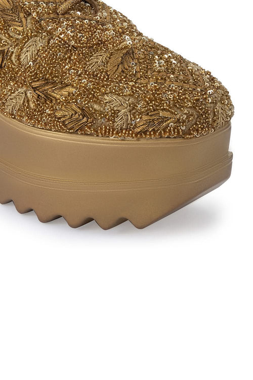 Stay Golden Wedge Sneakers