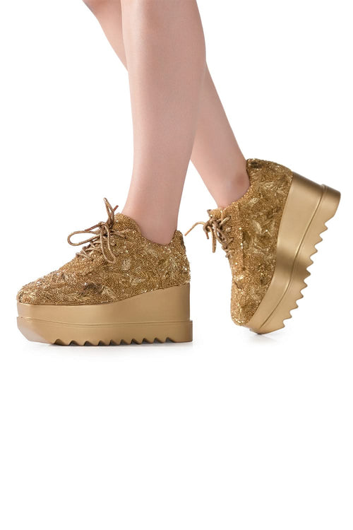 Stay Golden Wedge Sneakers