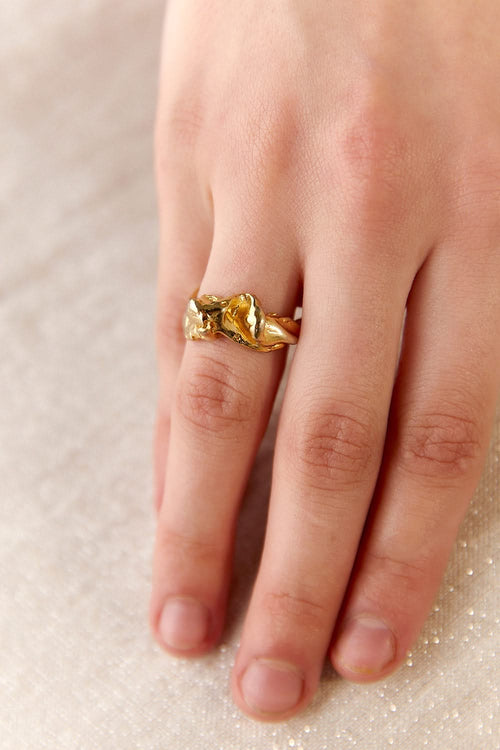 Coral Molten Ring