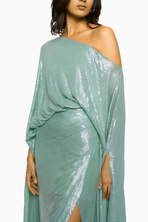 Teal Blue Mabel Gown