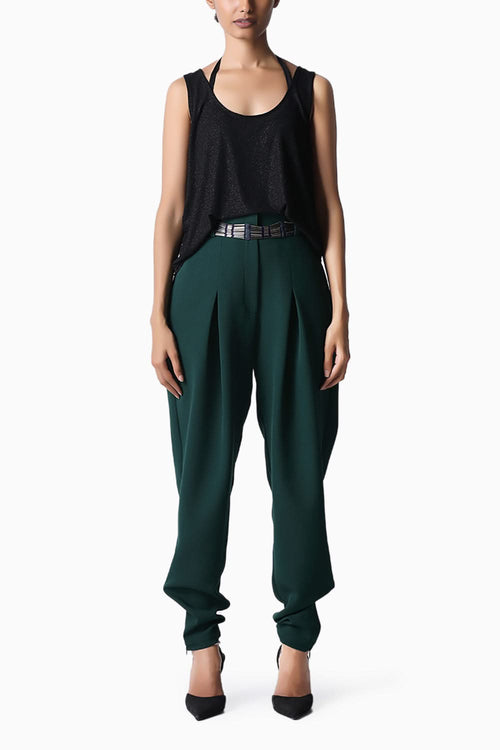 Forest Green Pegged Trouser