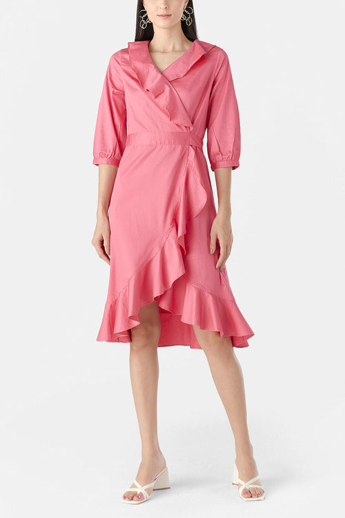 Pink Ariel Wrap Dress