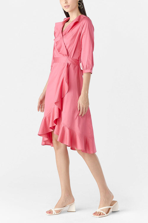 Pink Ariel Wrap Dress