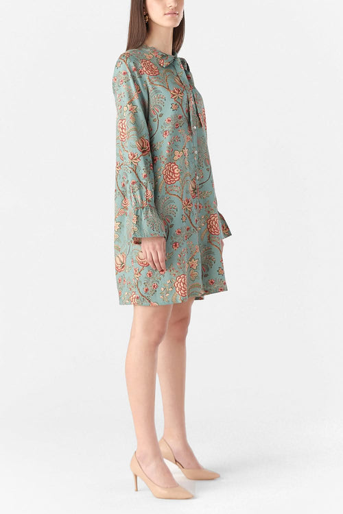 Teal Anna Shirt Dress