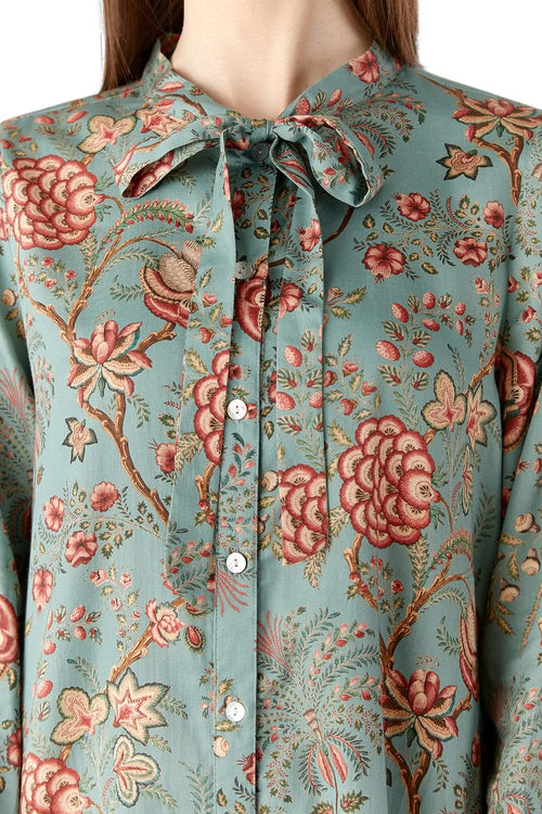 Teal Anna Shirt Dress