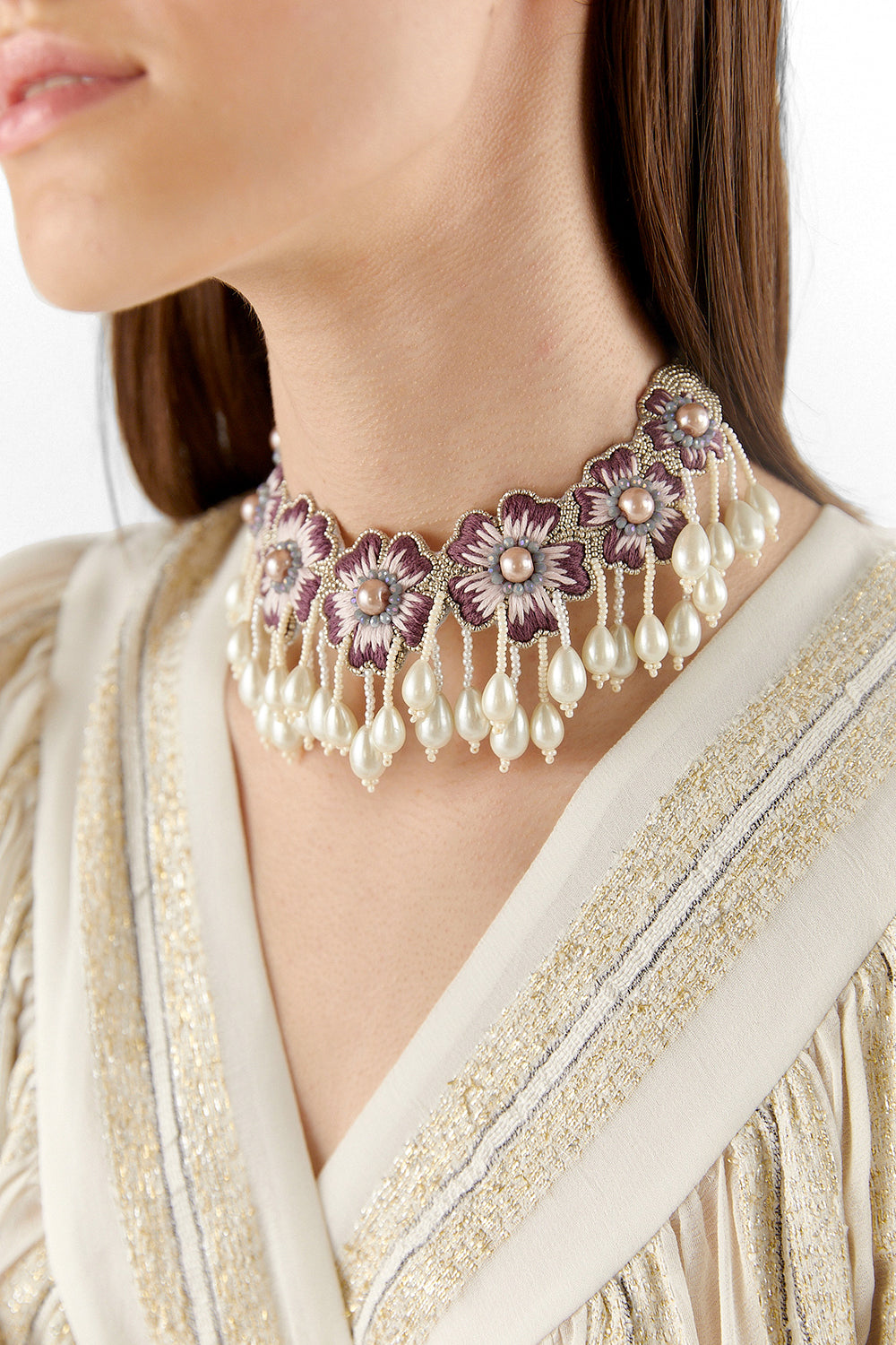 Purple Blossom Necklace
