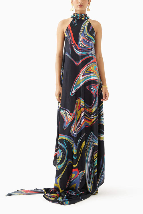Galaxy Halter Dress