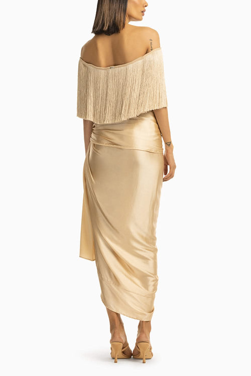 Off Shoulder Fringe Top