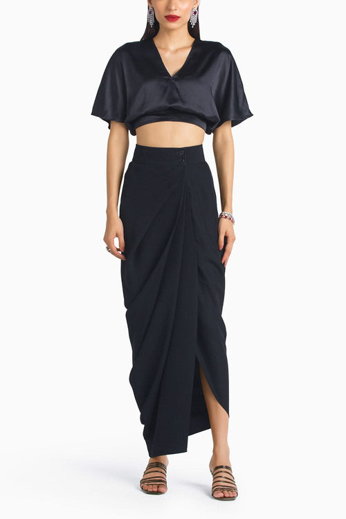 Black Lungi Skirt