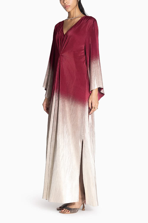 Maroon to Gold Midnight Dress