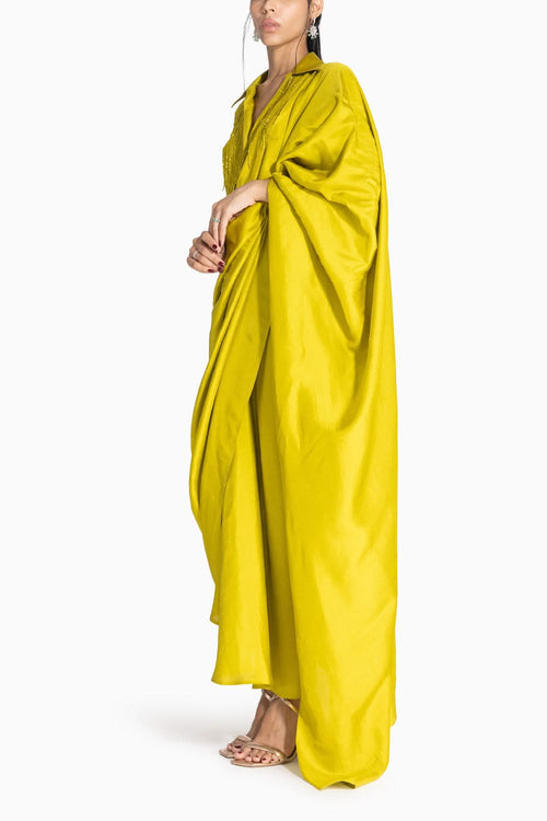 Masai Godet Kelly Green Sari with Kyra Top