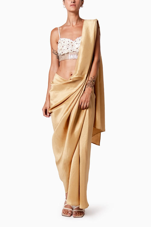 Iris Bustier with Masai Godet Sari