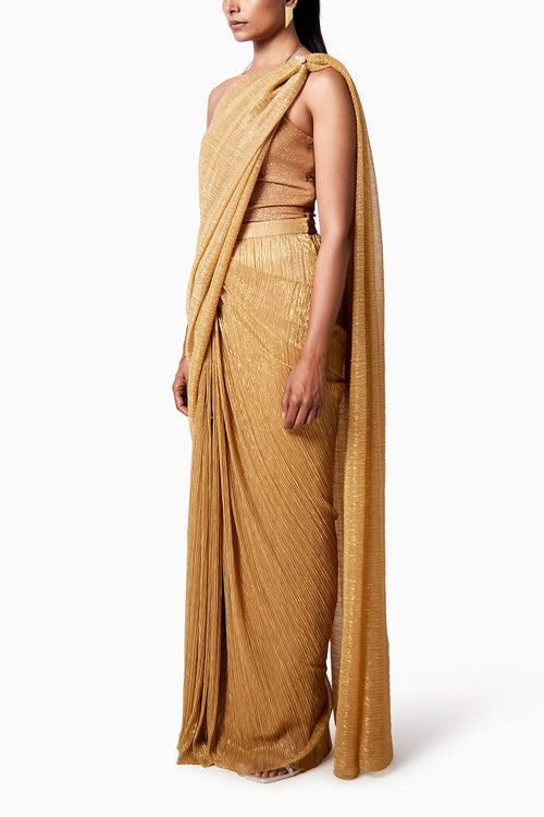 A Line Halter Top with EZ Sari