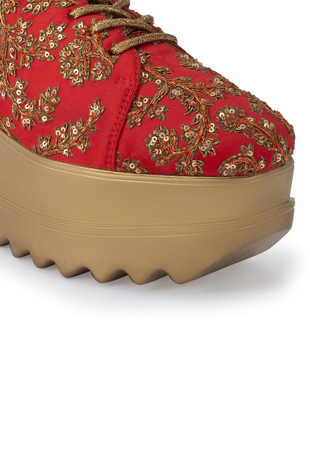 Tomato Red The Heirloom Signature Wedge Sneakers