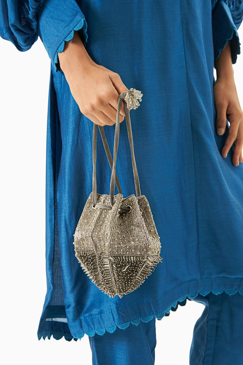 Silver Starship Bucket Bag