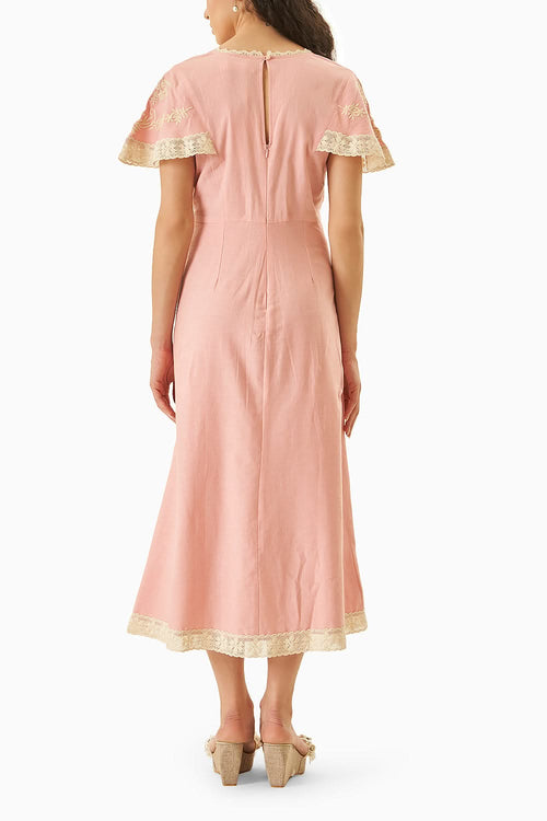 Dainty Pastel Embroidered Dress