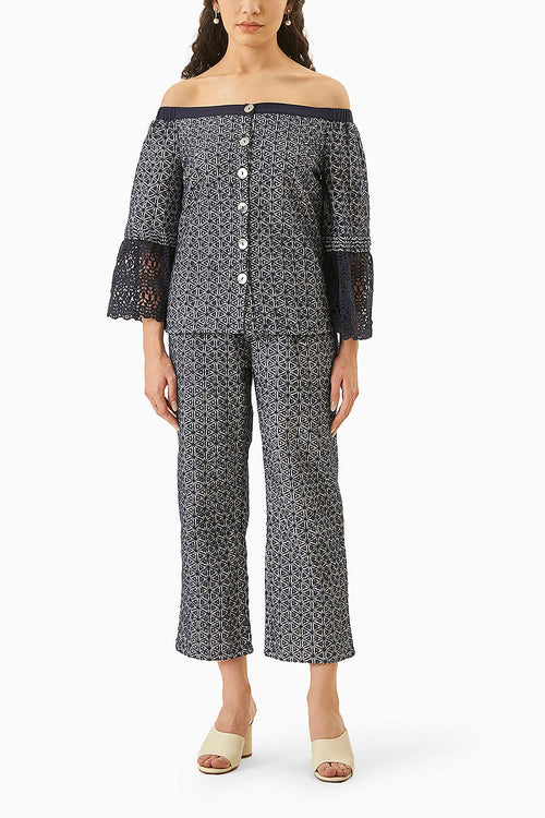 Off the Shoulder Broderie Anglais Co-ord Set