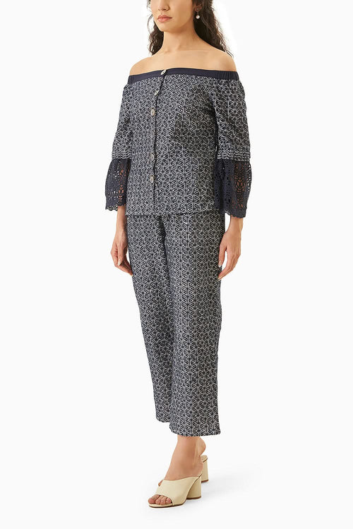 Off the Shoulder Broderie Anglais Co-ord Set