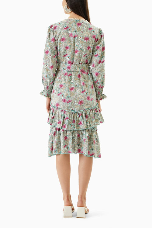 Printed Midi Dress