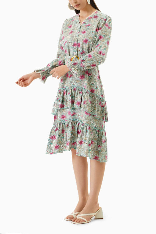 Printed Midi Dress