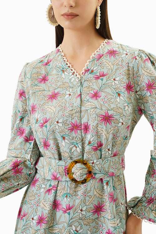 Printed Midi Dress