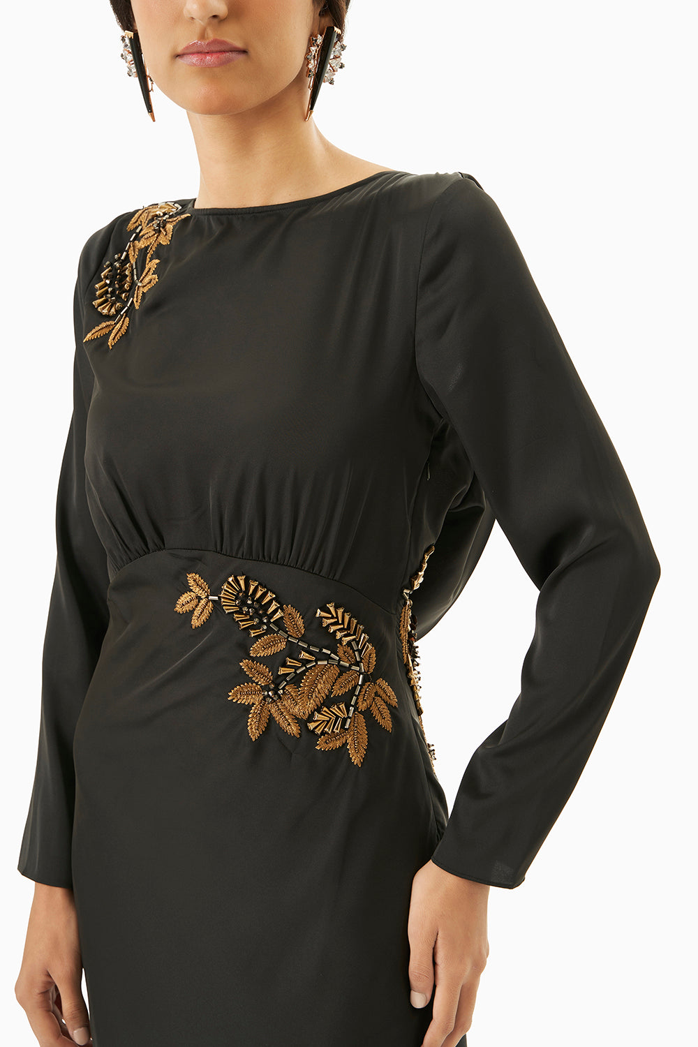 Black Hanna Embellished Gown