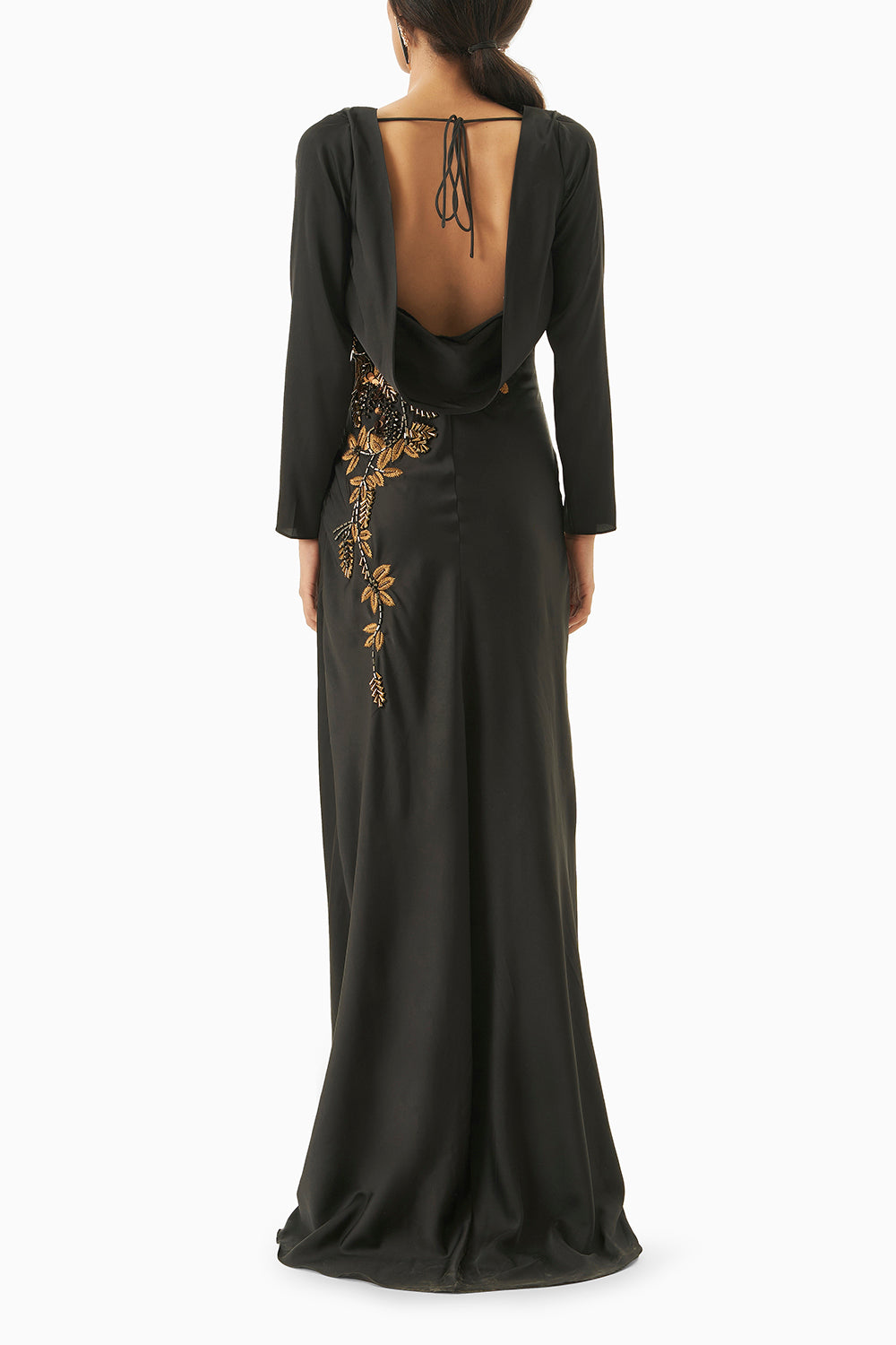 Black Hanna Embellished Gown