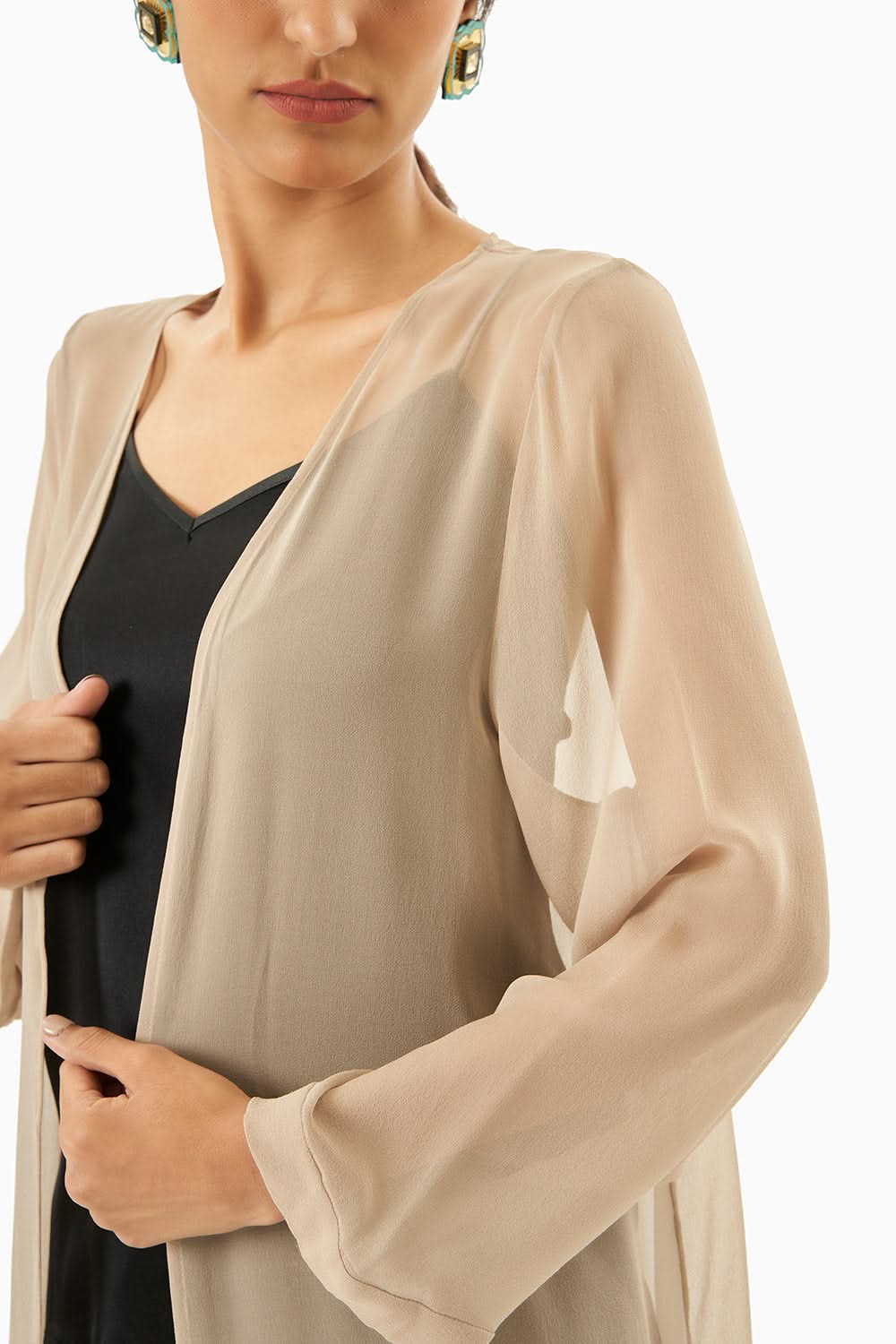 Sand Transparent robe Jacket