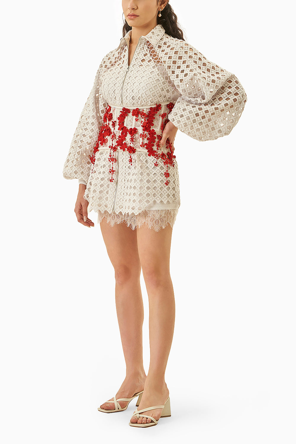 Thea Lace Shirt Dress With Corset