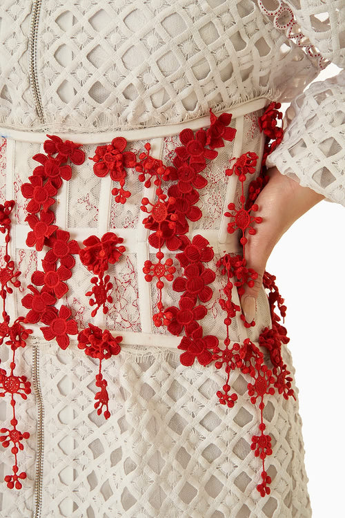 Thea Lace Shirt Dress With Corset