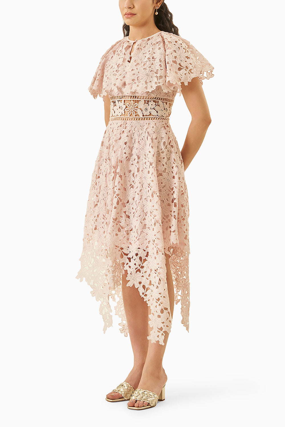 Baby Pink Chemical Lace Dress