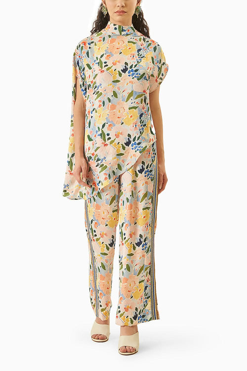 Hana Yellow Satin Top and Pants