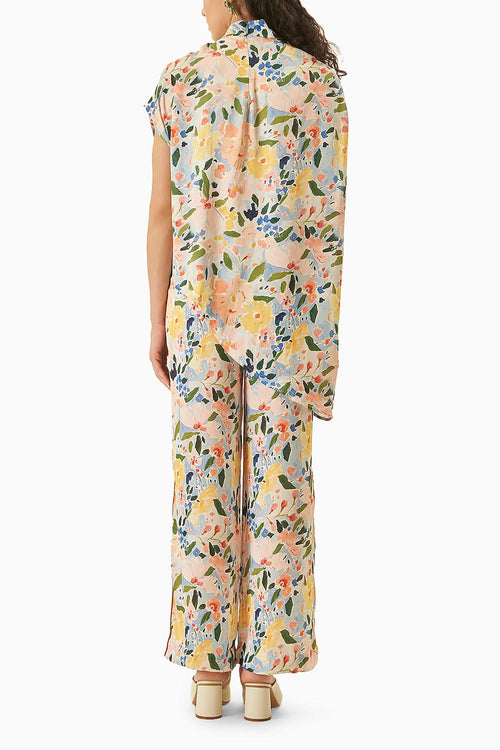 Hana Yellow Satin Top and Pants