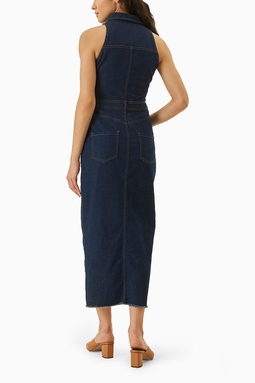 Blue Stretch Denim Dress