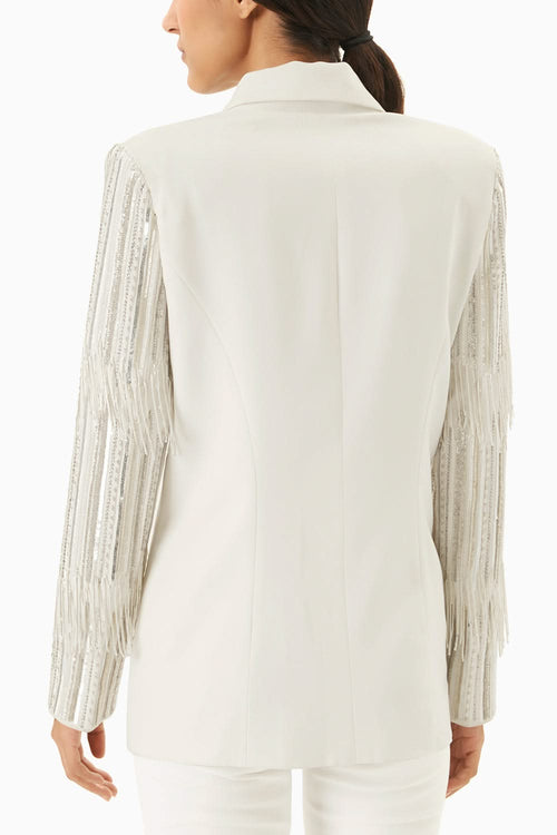 White Blazer Set with Pants
