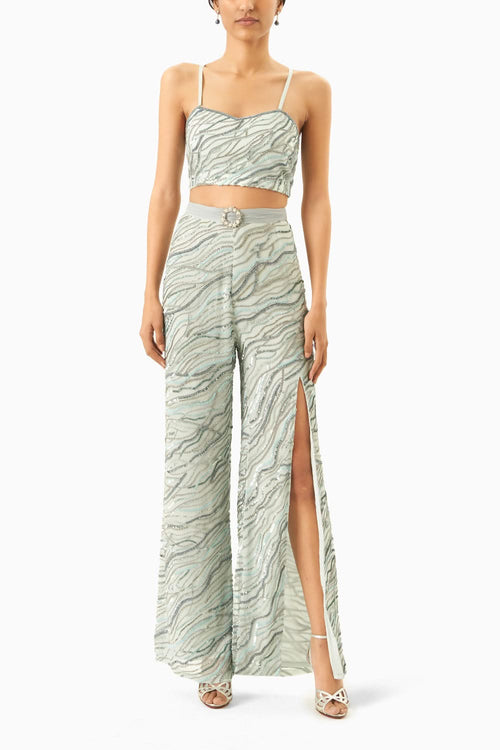 Powder Blue Embroidered Co-ord Set