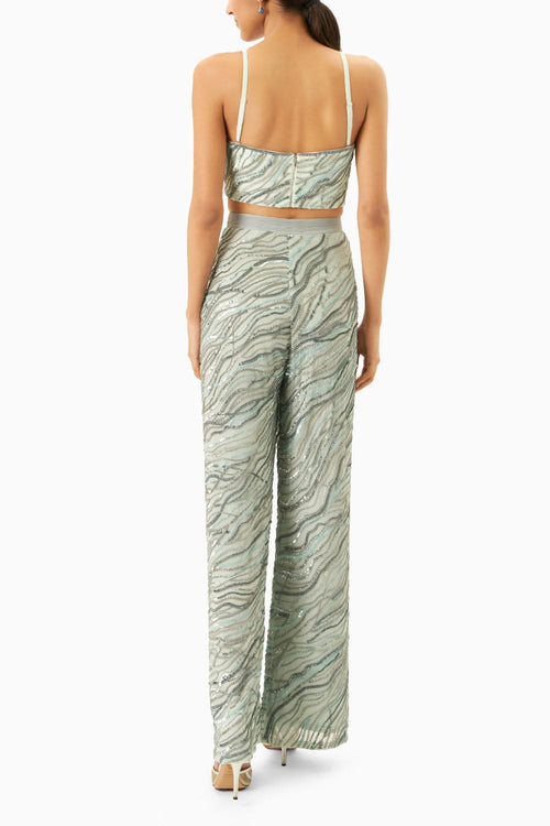Powder Blue Embroidered Co-ord Set