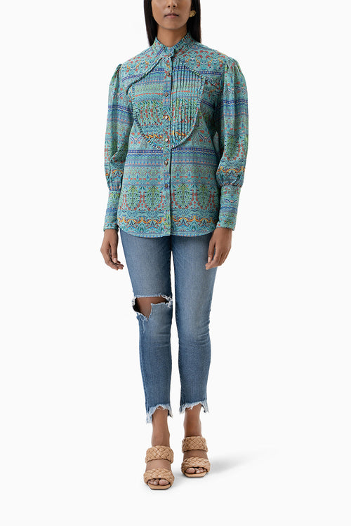 Turquoise  Melek Shirt
