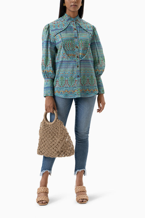 Turquoise  Melek Shirt