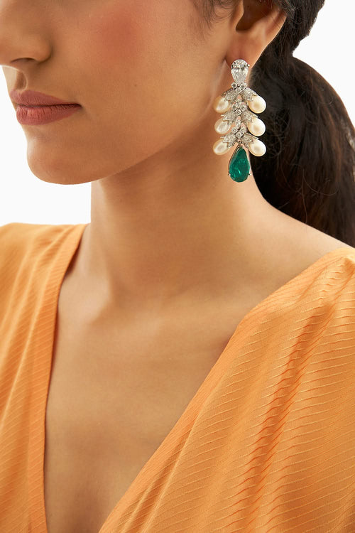 Green Drop Earrings