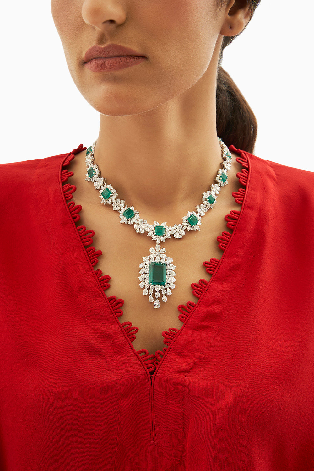Emerald Green Drop Necklace