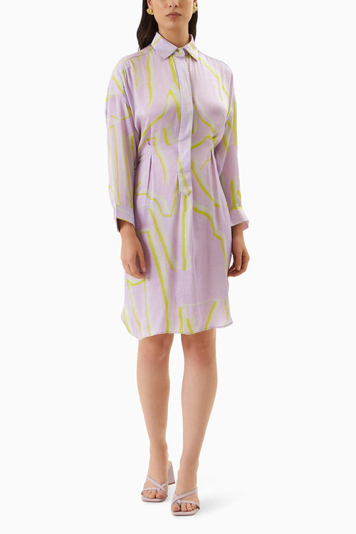 Lavender Chartreuse Terrazo Print