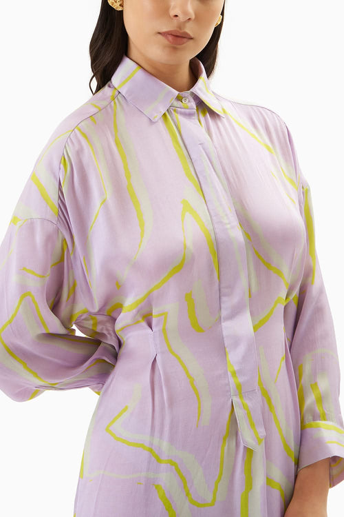 Lavender Chartreuse Terrazo Print