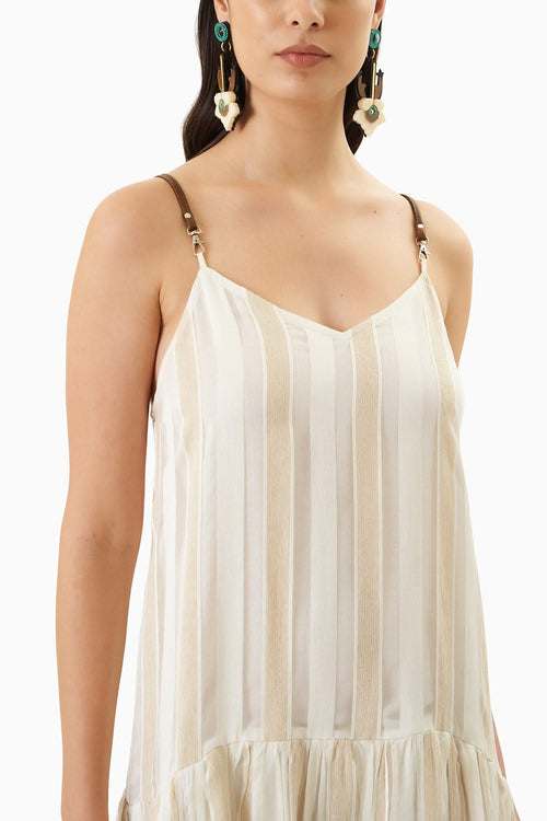 White Egg Shell Maxi Slip Dress