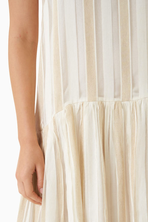 White Egg Shell Maxi Slip Dress