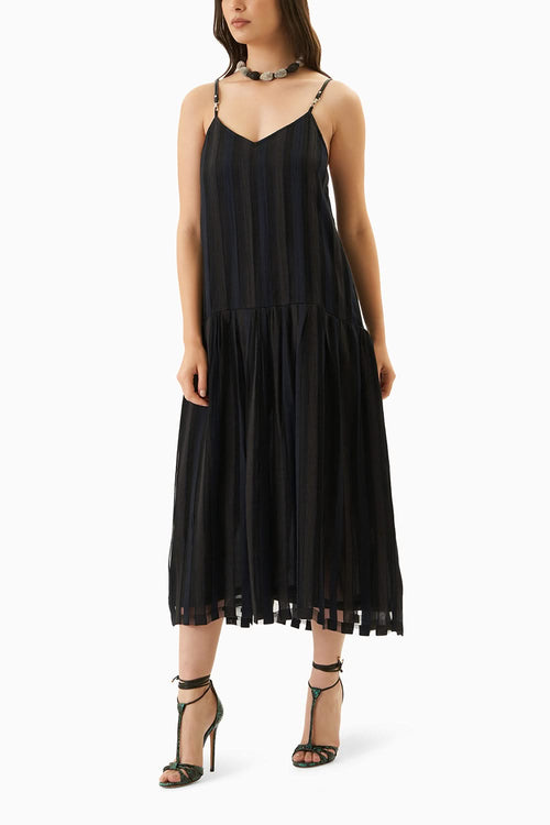 Black Sable Maxi Slip Dress