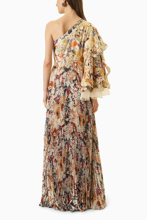 Multi Color One Shoulder Dress